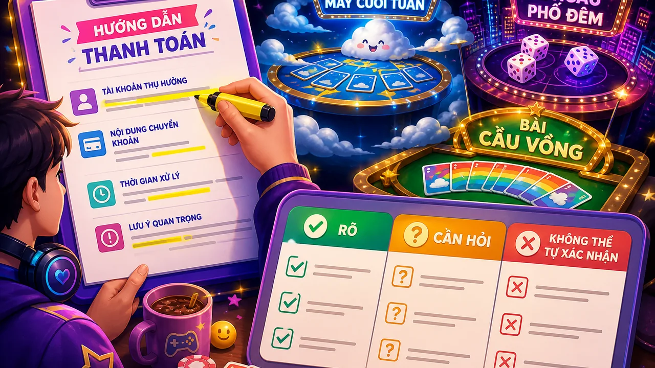 Checklist đọc hướng dẫn cuối tuần: cách kiểm tra thanh toán New88 có dễ hiểu hay không